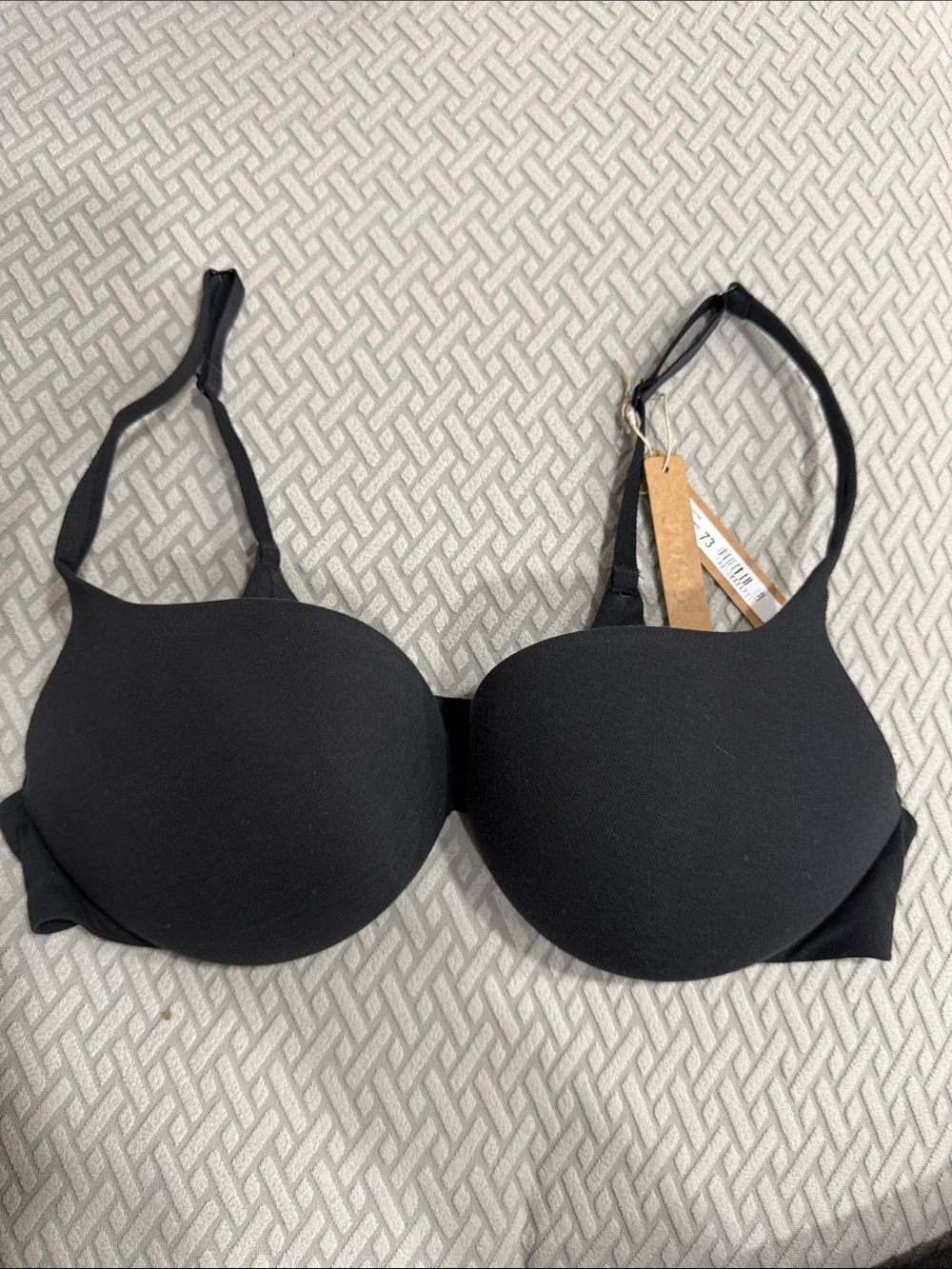 Skims Women’s Everyday Cotton Ultimate Push Up Bra Onyx 38C